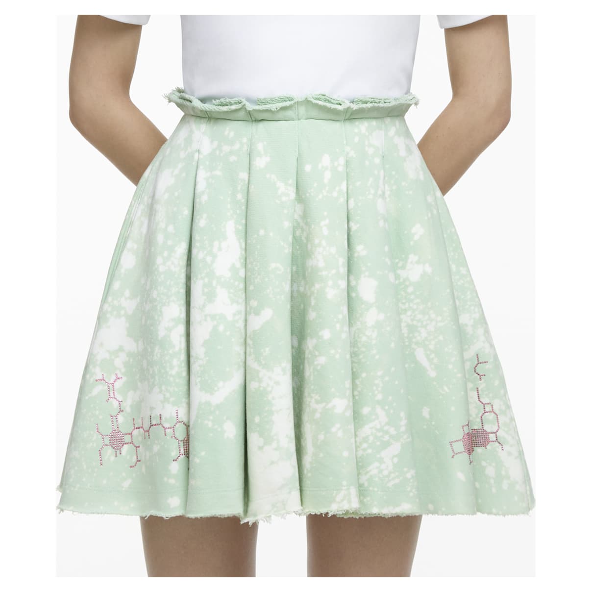 

Liberal Youth Ministry, Bleached fleece skirt, Green