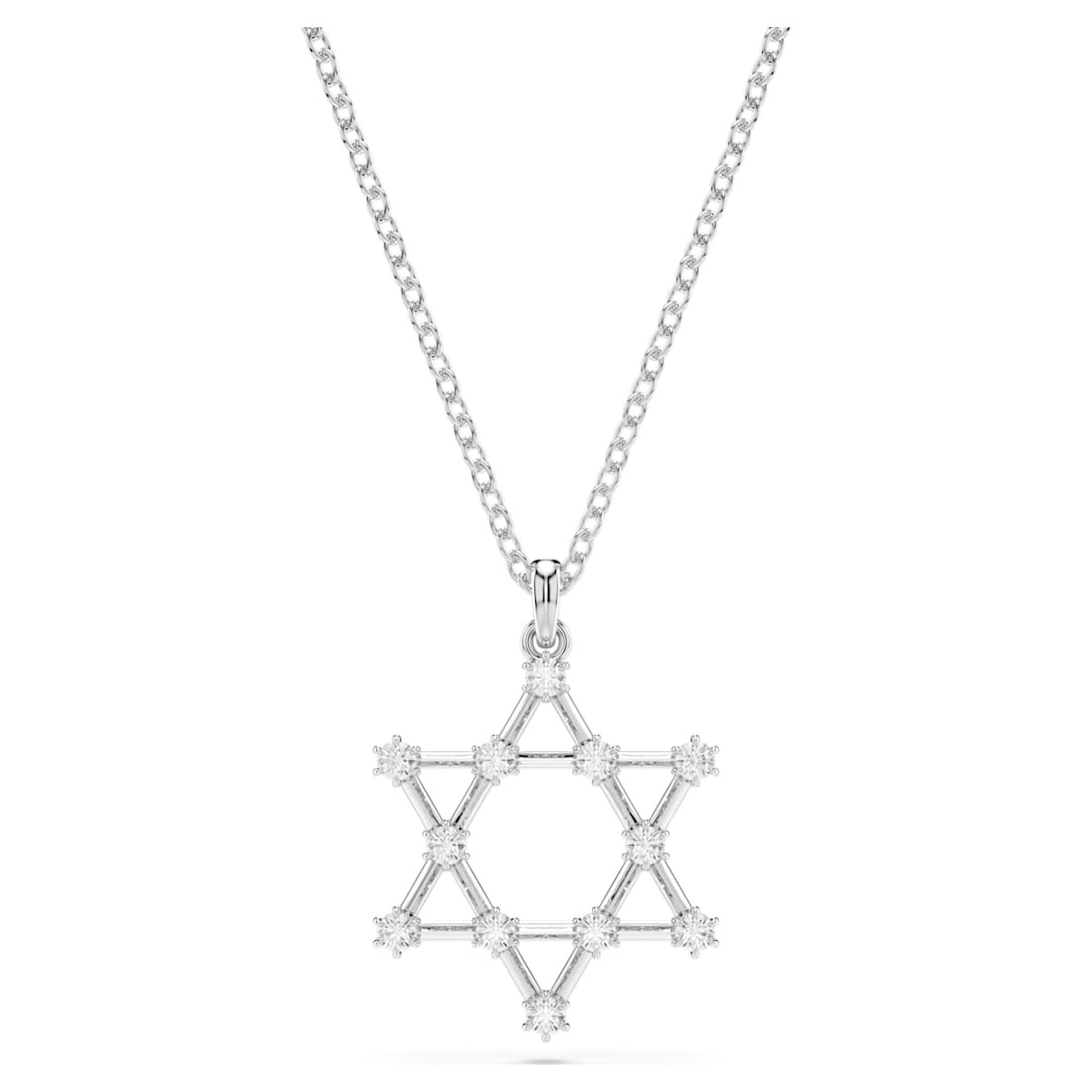 

Insigne pendant, Round cut, Star, White, Rhodium plated