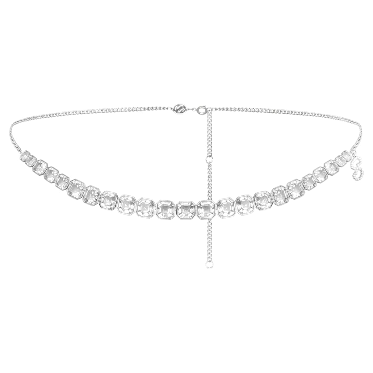

Swarovski x SKIMS Bauchkette, Imperial-Schliff, Weiß, Edelstahl