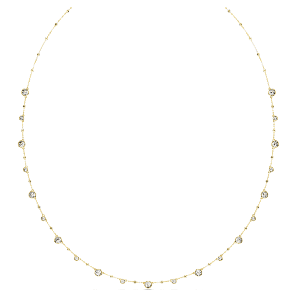 

Collana Imber, Taglio Round, Bianca, Placcato color oro