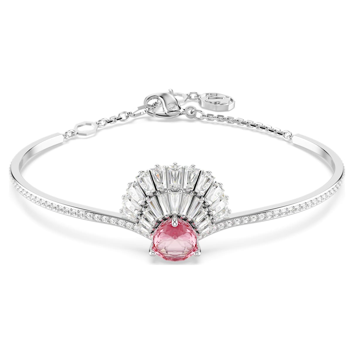 

Idyllia bangle, Shell, Pink, Rhodium plated