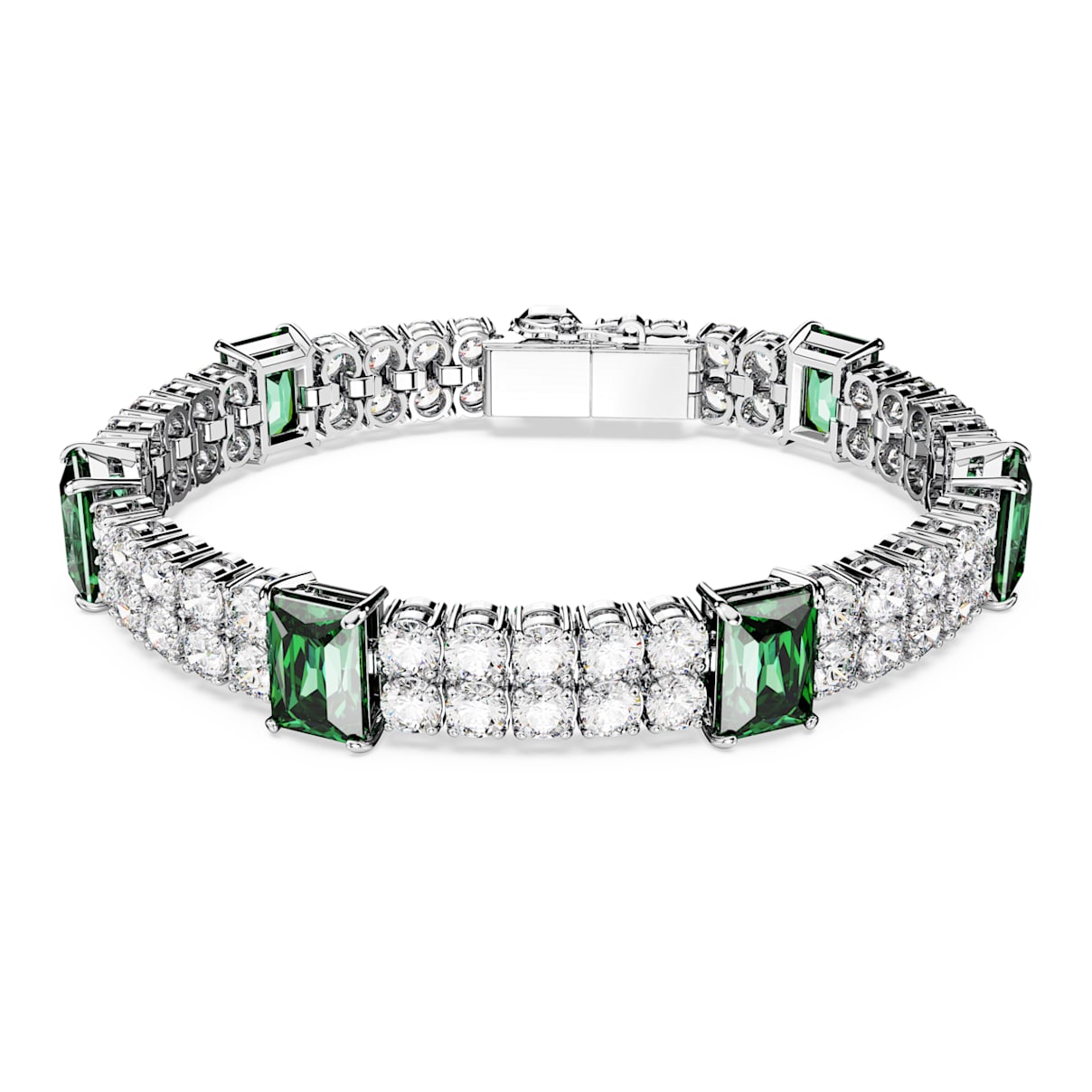 Shop Swarovski Matrix Tennis Bracelet In Green