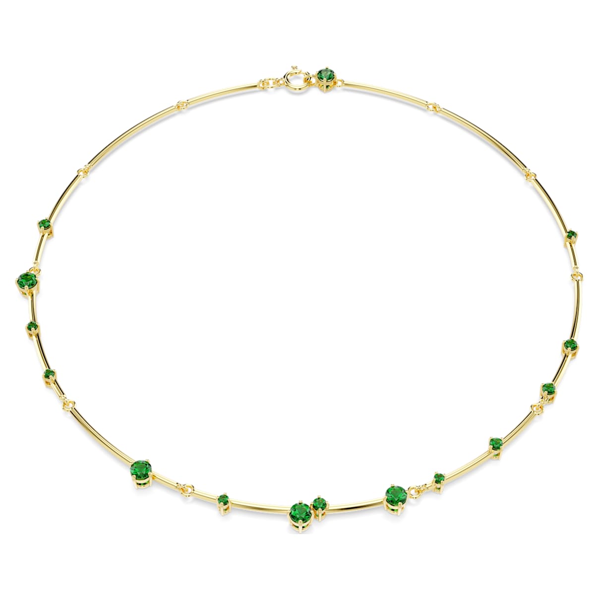 

Collier Constella, Diverses tailles rondes, Vert, Placage de ton or