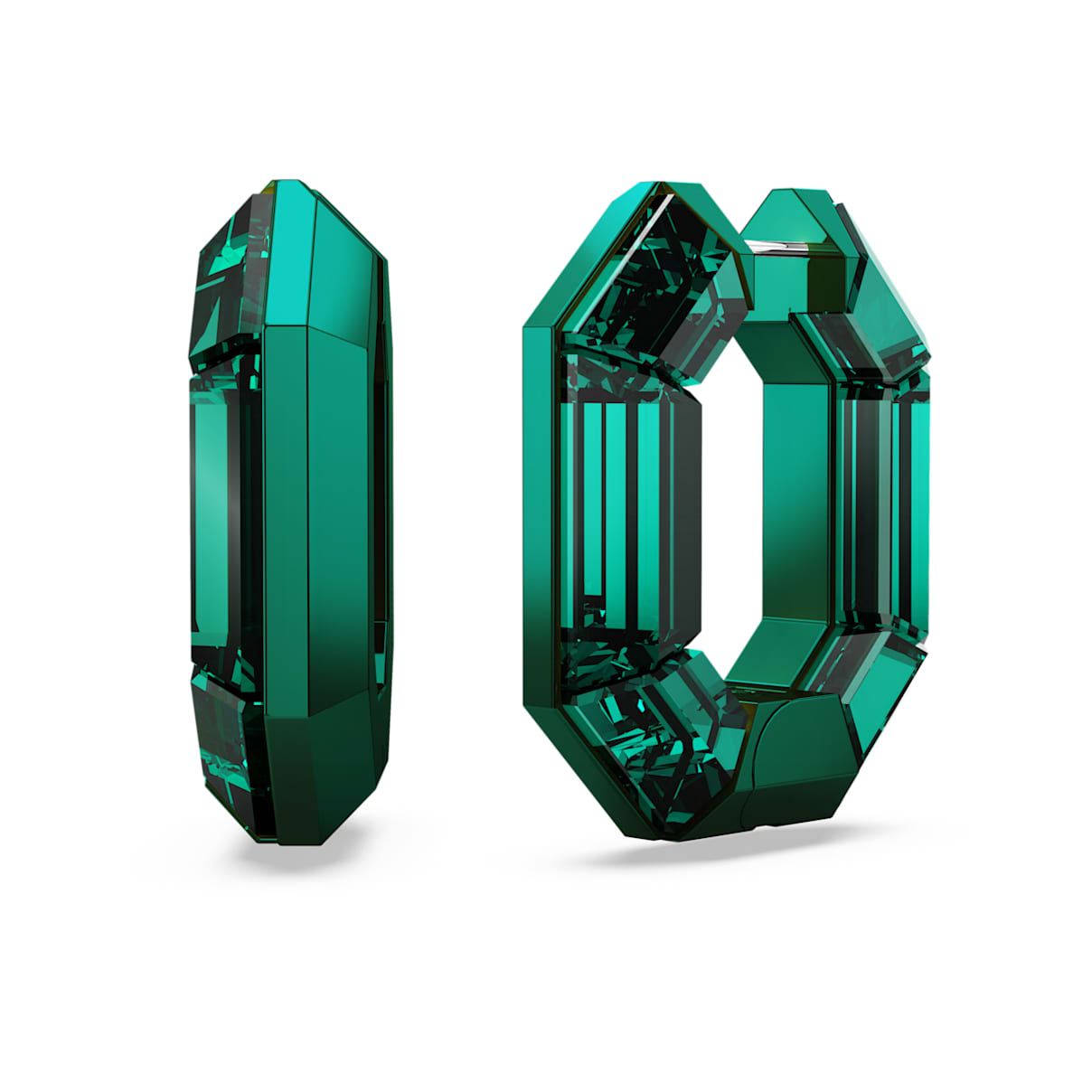 Swarovski Lucent Hoop Earrings In Green