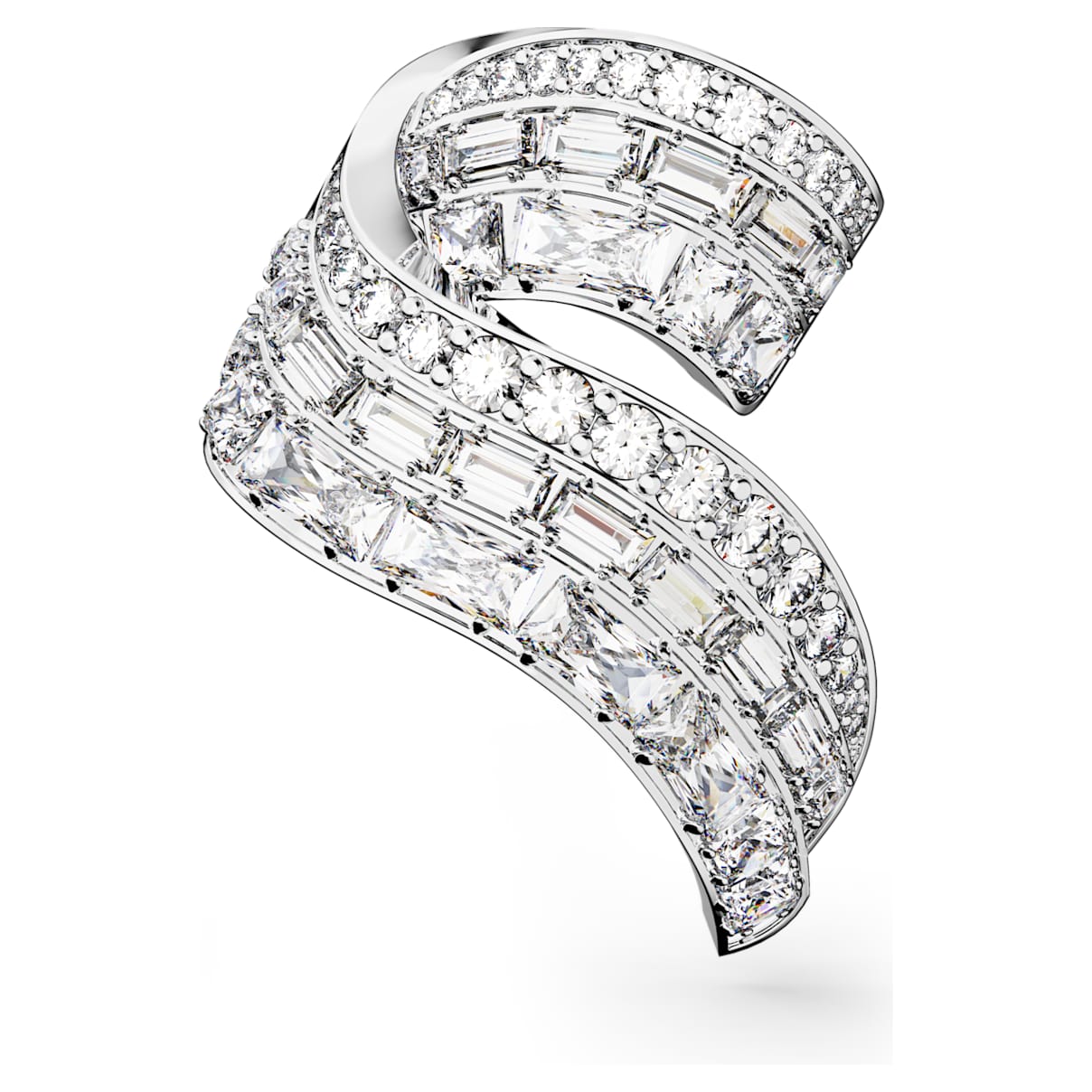 

Hyperbola 브로치, 믹스 컷, 화이트, 로듐 플래팅