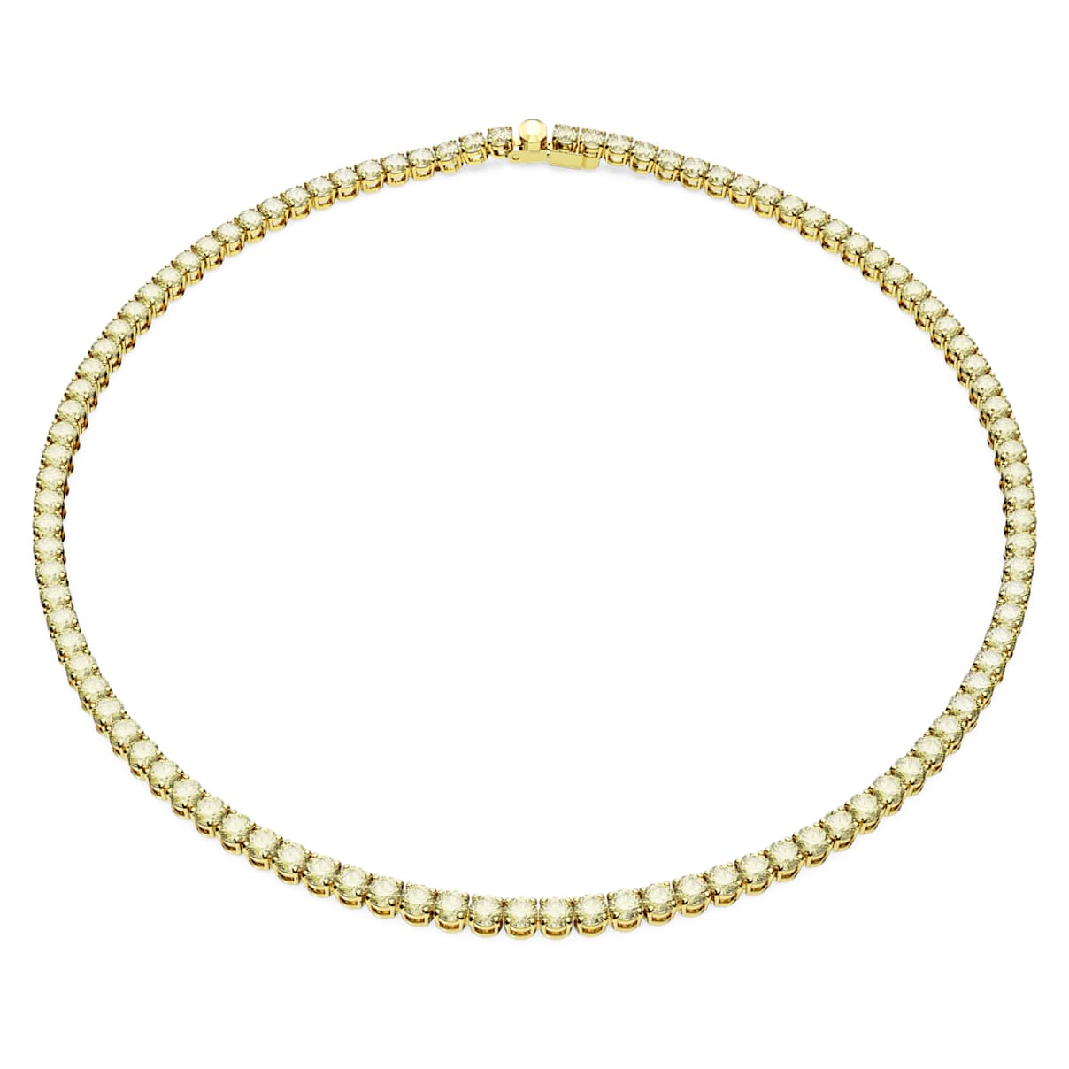 

Collar Matrix Tennis, Talla redonda, Amarillo, Baño tono oro