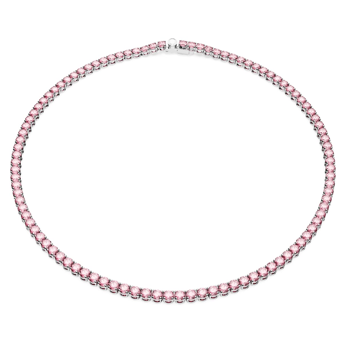 Shop Swarovski Matrix Tennis Necklace In Pink