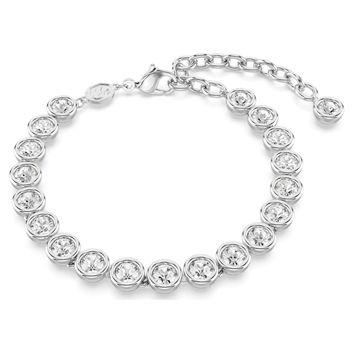 

Imber Tennis bracelet, Round cut, White, Rhodium plated