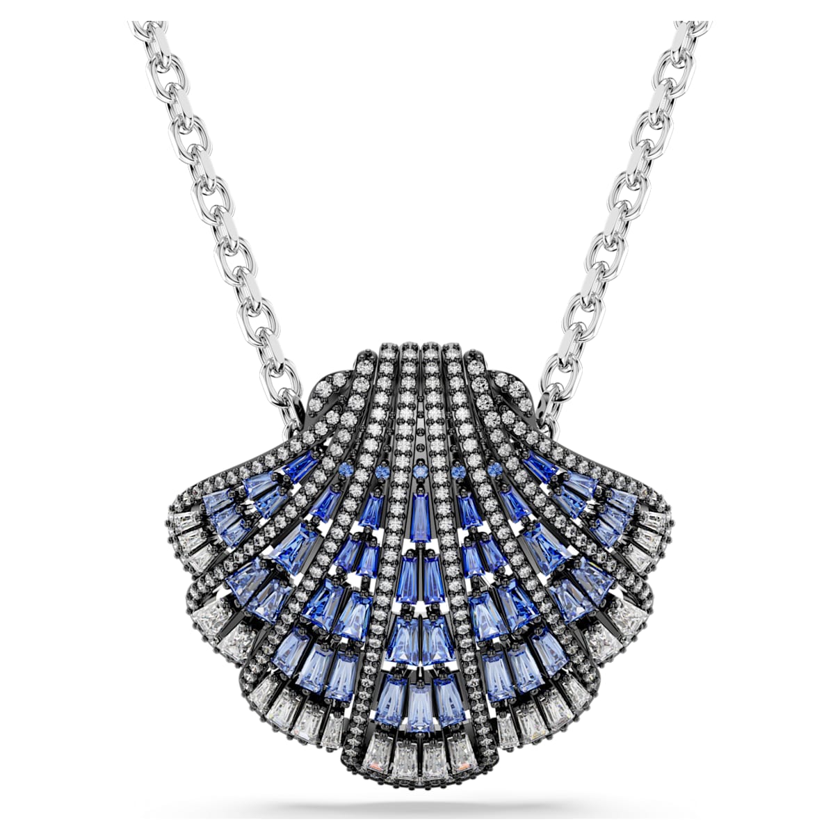 

Idyllia pendant and brooch, Shell, Long, Blue, Mixed metal finish