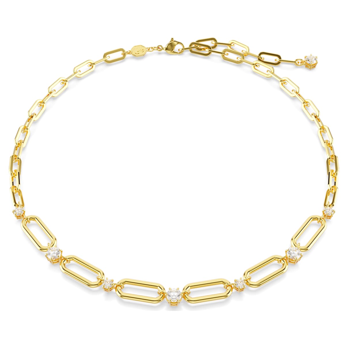 

Constella necklace, White, Gold-tone plated