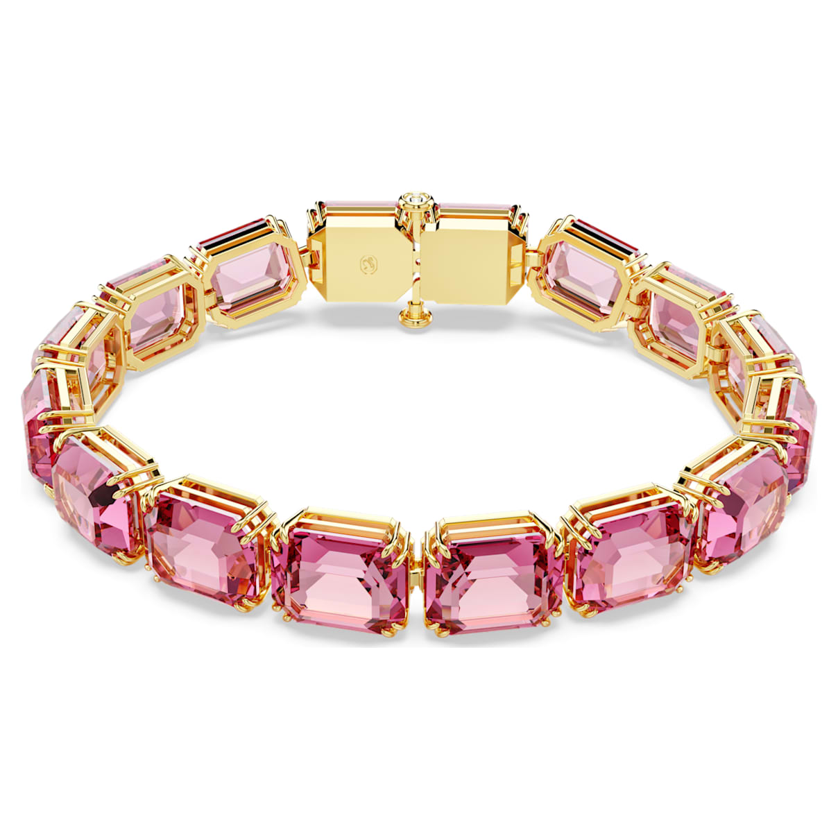 

Millenia Tennis bracelet, Octagon cut, Pink, Gold-tone plated