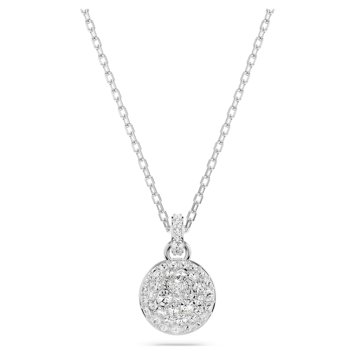 

Sublima pendant, White, Rhodium plated