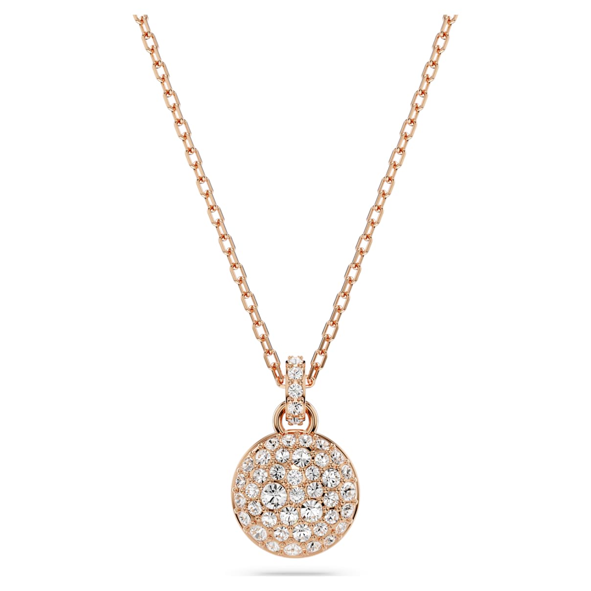 

Sublima pendant, White, Rose gold-tone plated