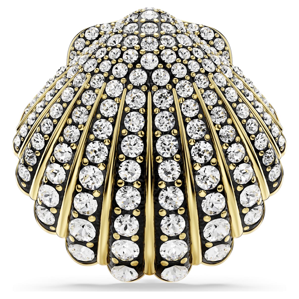 

Idyllia brooch, Shell, White, Gold-tone plated