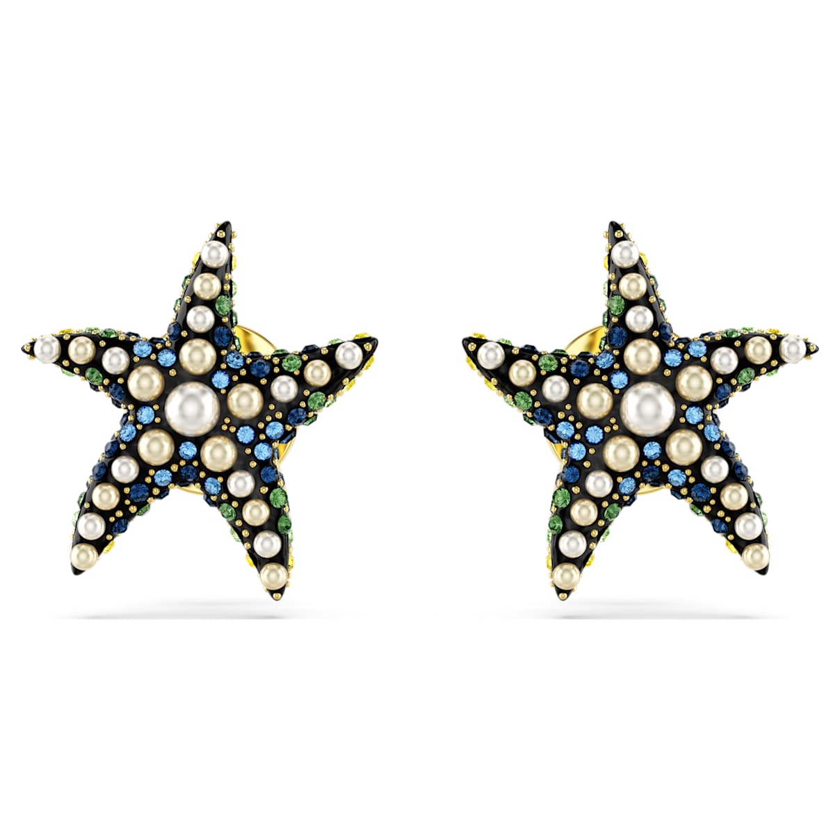 Shop Swarovski Idyllia Stud Earrings In Multicolored