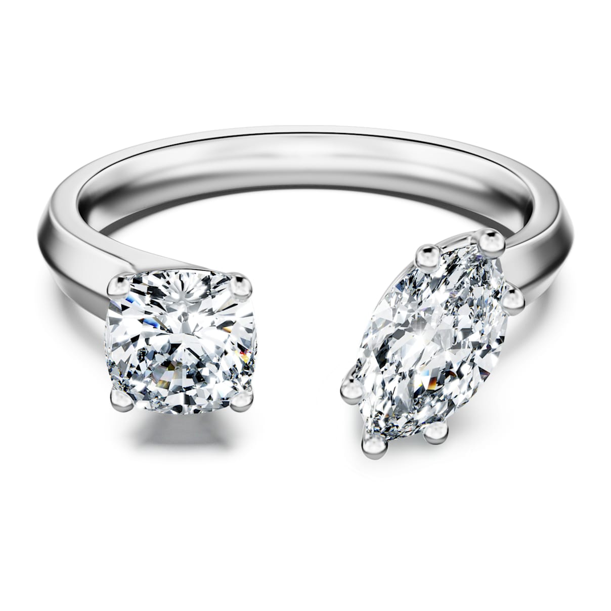 

Galaxy open ring, Lab-grown diamonds 1 ct tw, Mixed shapes, 14K white gold