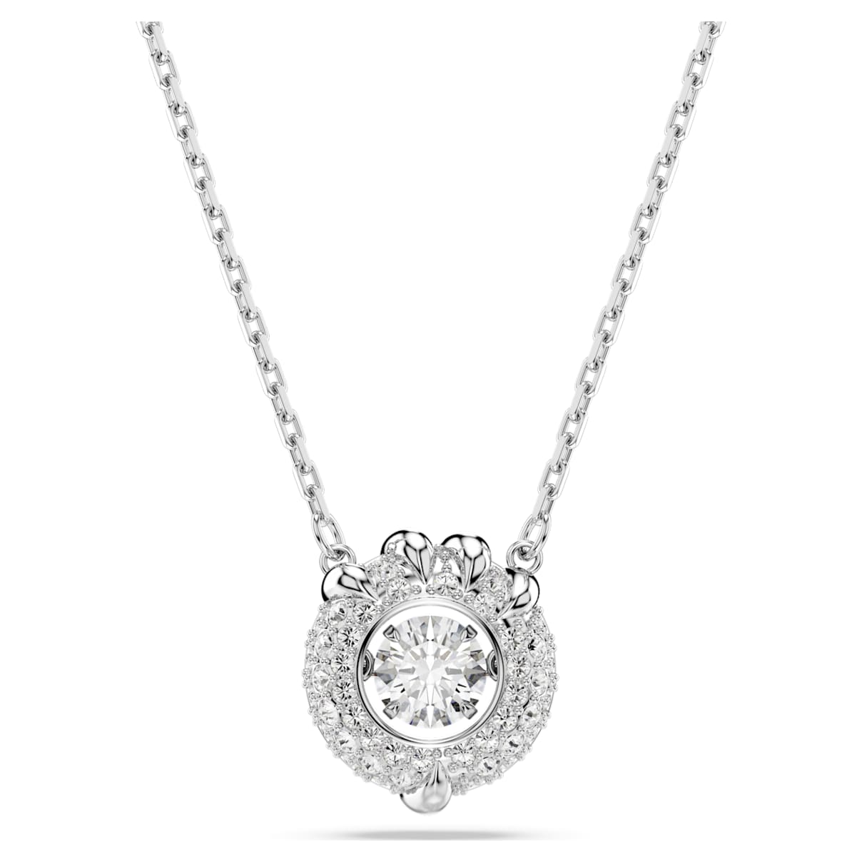 

Dragon & Phoenix pendant, Dragon’s claw, White, Rhodium plated