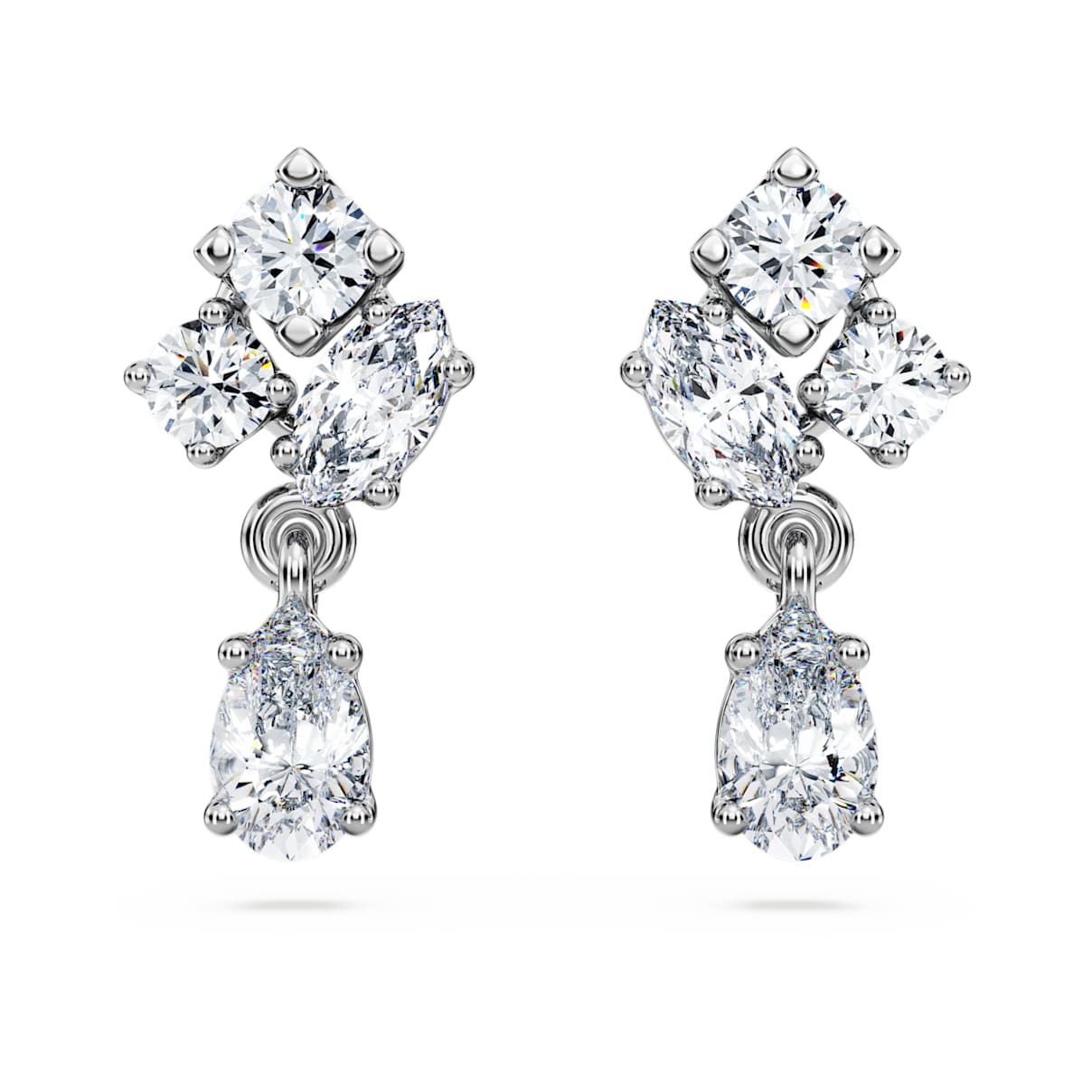 

Galaxy 드롭 이어링, 랩 그로운 다이아몬드 0.75ct tw, 믹스 쉐입, 18K 화이트 골드