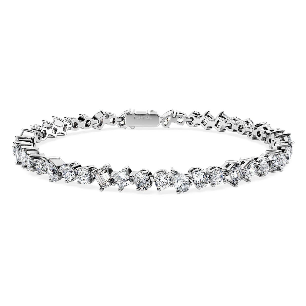 Galaxy Tennis Armband, Im Labor gezüchtete Diamanten 5 ct tw, Verschiedene Formen, 18K Weißgold