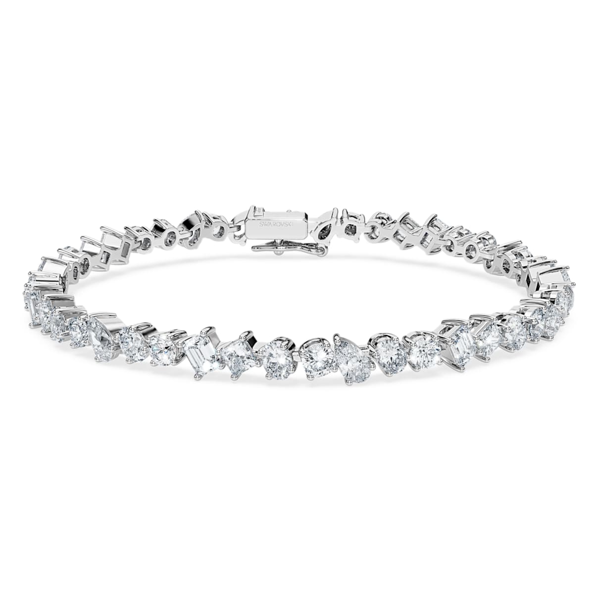 Galaxy Tennis Armband, Im Labor gezüchteter Diamanten 4,9 ct tw, Verschiedene Schliffe, 18K Weißgold