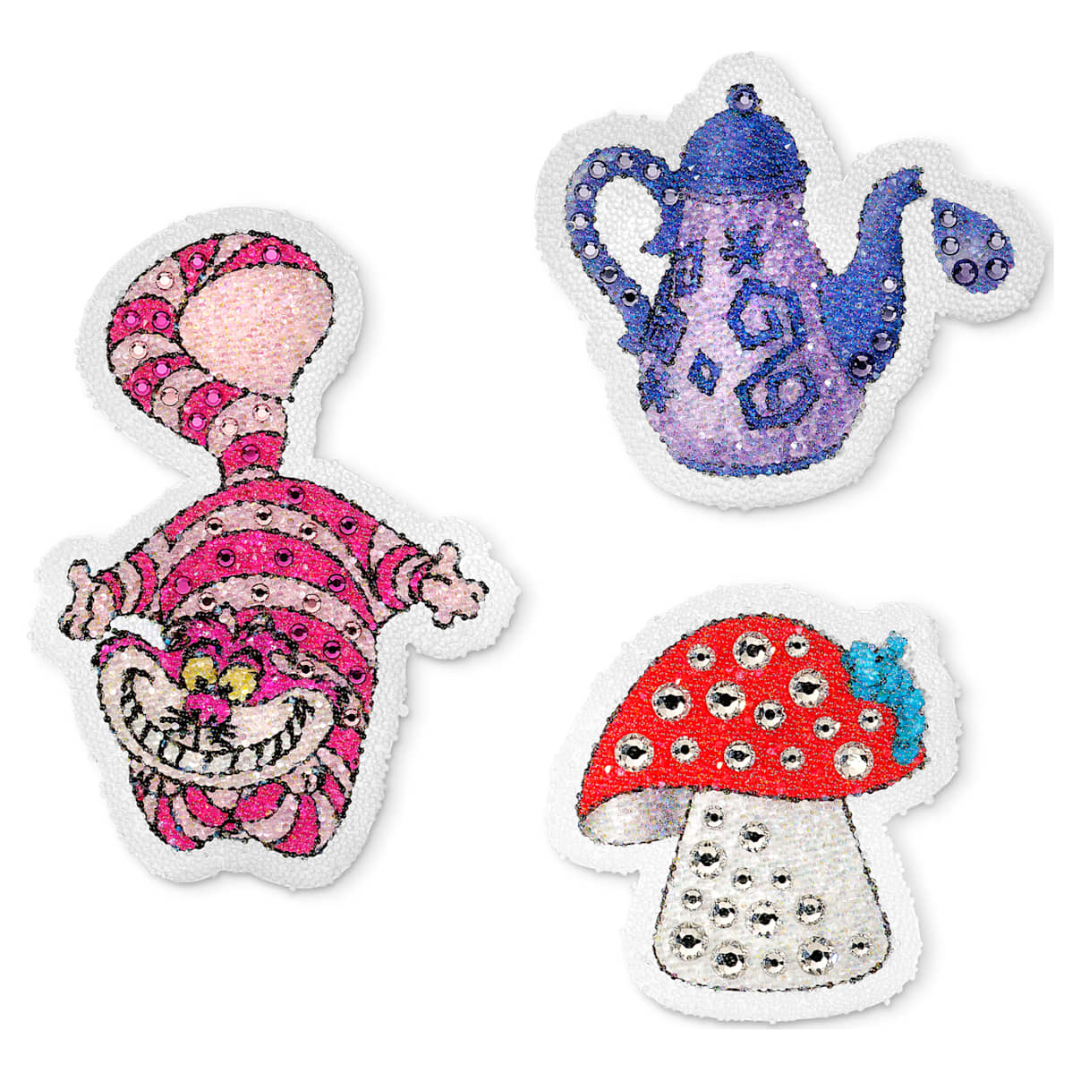 

Adesivi removibili Alice in Wonderland, Gatto, teiera e fungo, Multicolore