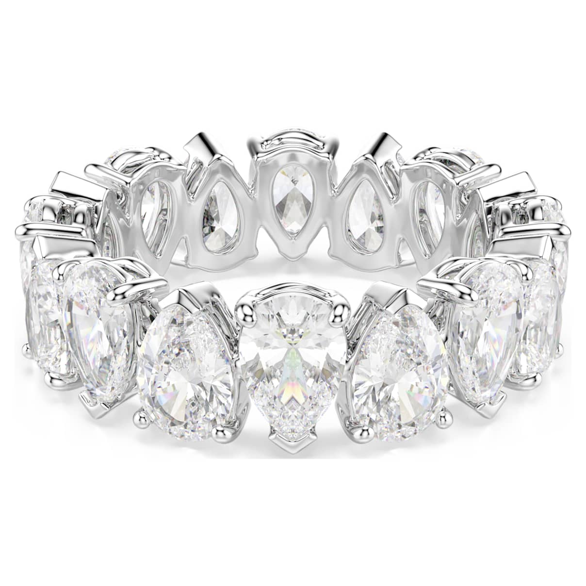 Matrix Vittore ring, Pear-slijpvorm, Wit, Zilverkleurige afwerking