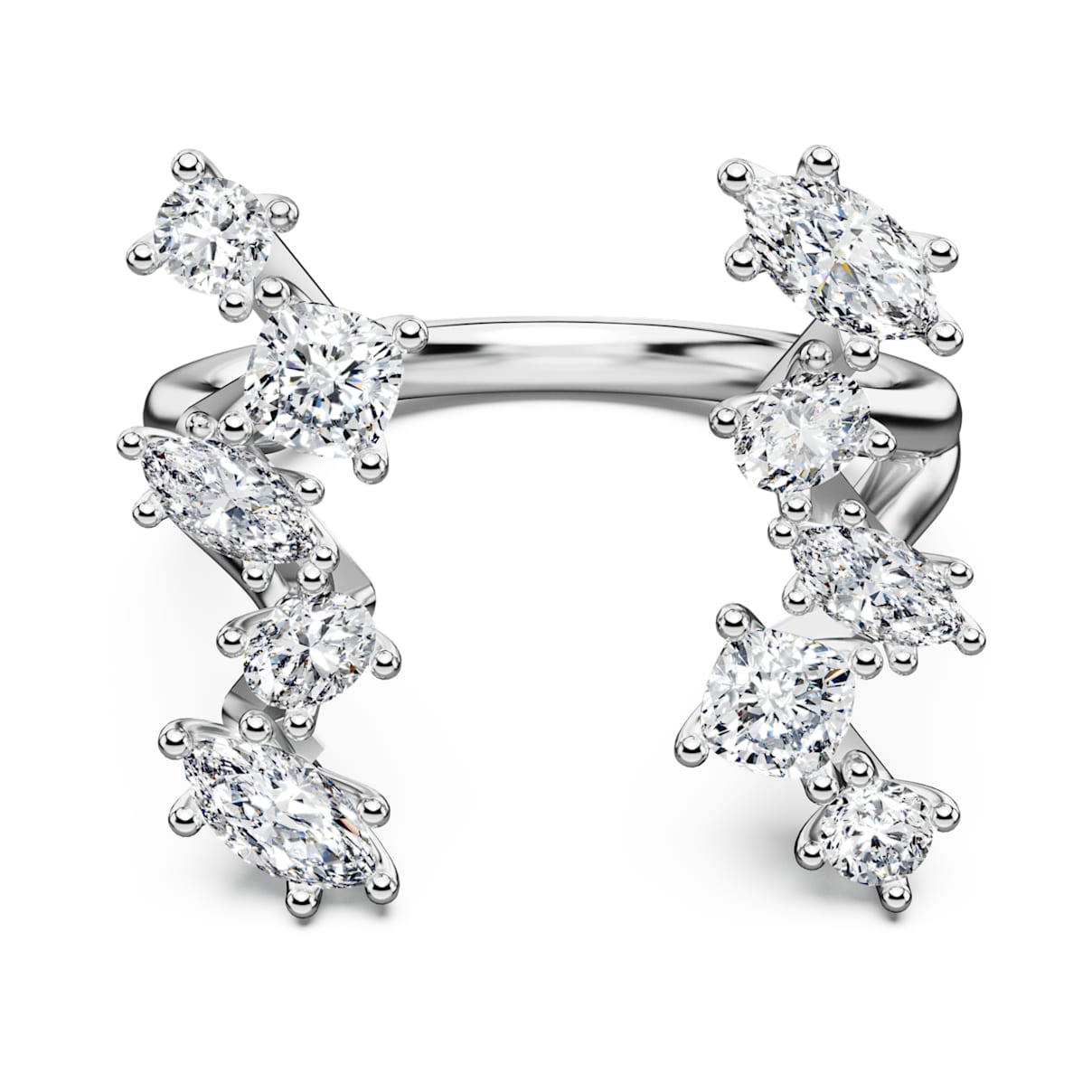 

Anillo abierto Galaxy, Diamantes creados en laboratorio (peso total de 1,25 quilate), Formas mixtas, Oro blanco de 18 quilates