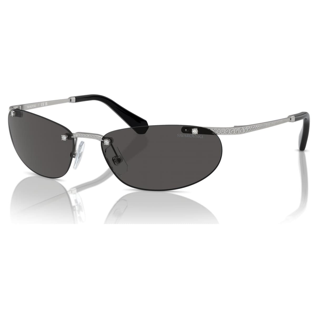 Sunglasses, Oval shape, Black