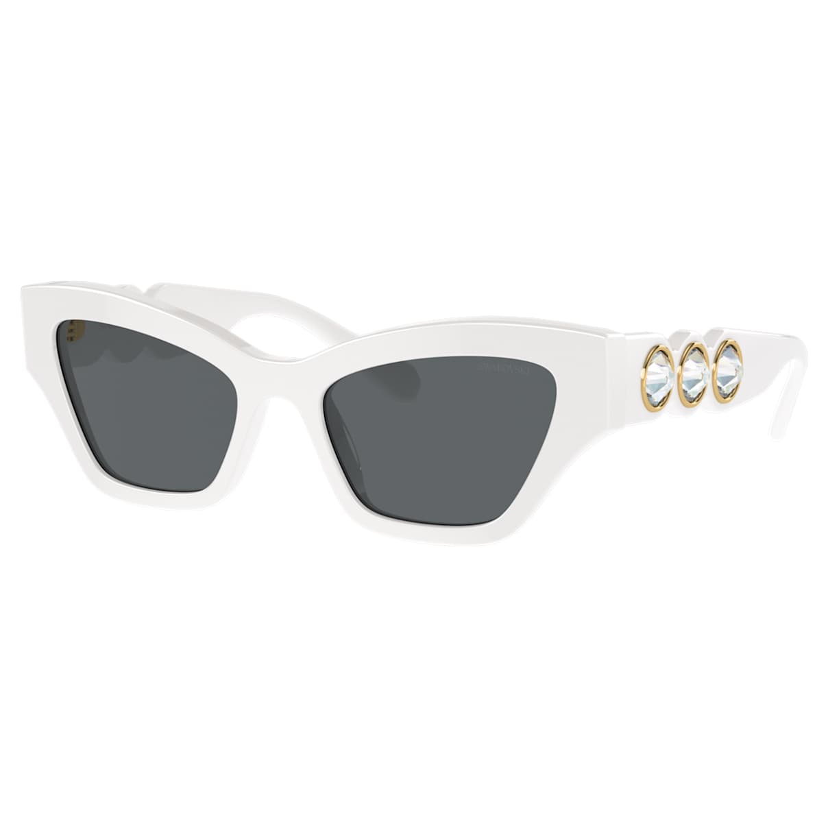 

Lunettes de soleil, Style Cat-eye, Blanches
