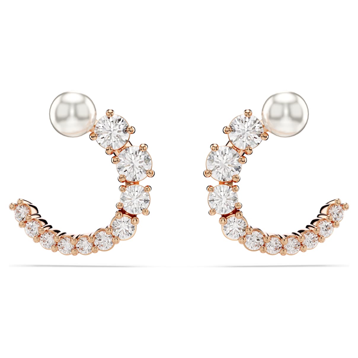 Swarovski Matrix Hoop Earrings In White