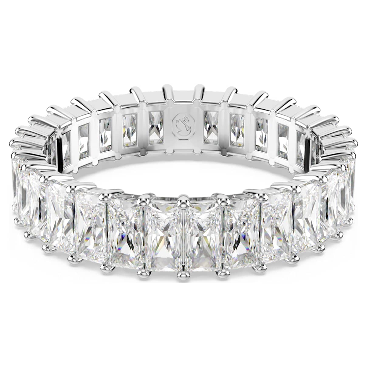 

Matrix ring, Baguette cut, White, Rhodium plated