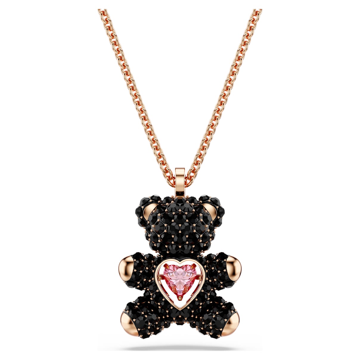 

Teddy pendant, Teddy, Black, Rose gold-tone plated