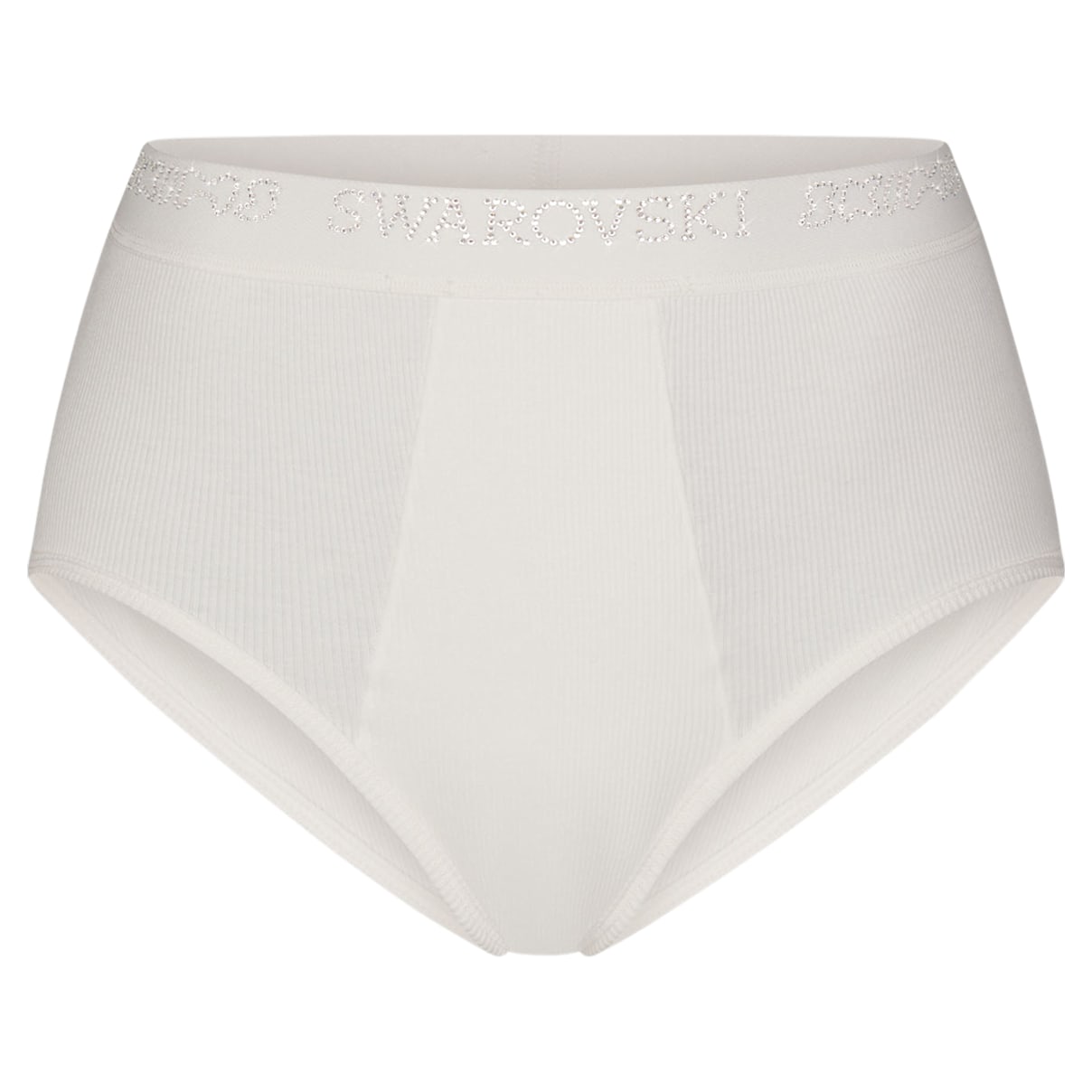

Swarovski x SKIMS Cotton Rib High-Waist-Slip