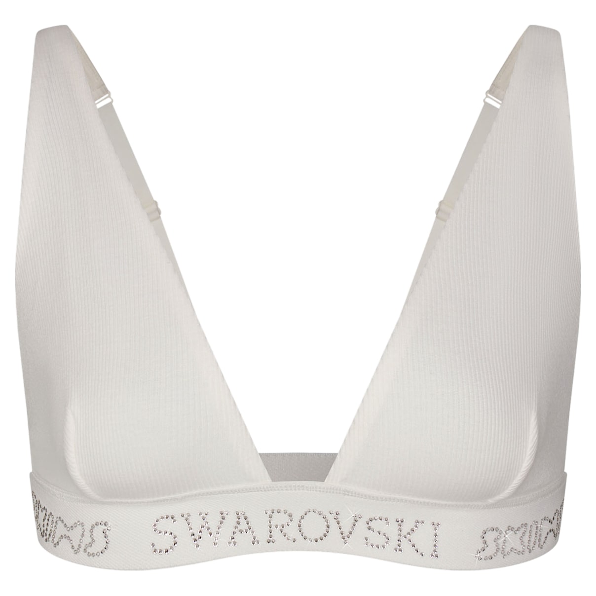 

Swarovski x SKIMS Bralette de escote pronunciado en Cotton Rib