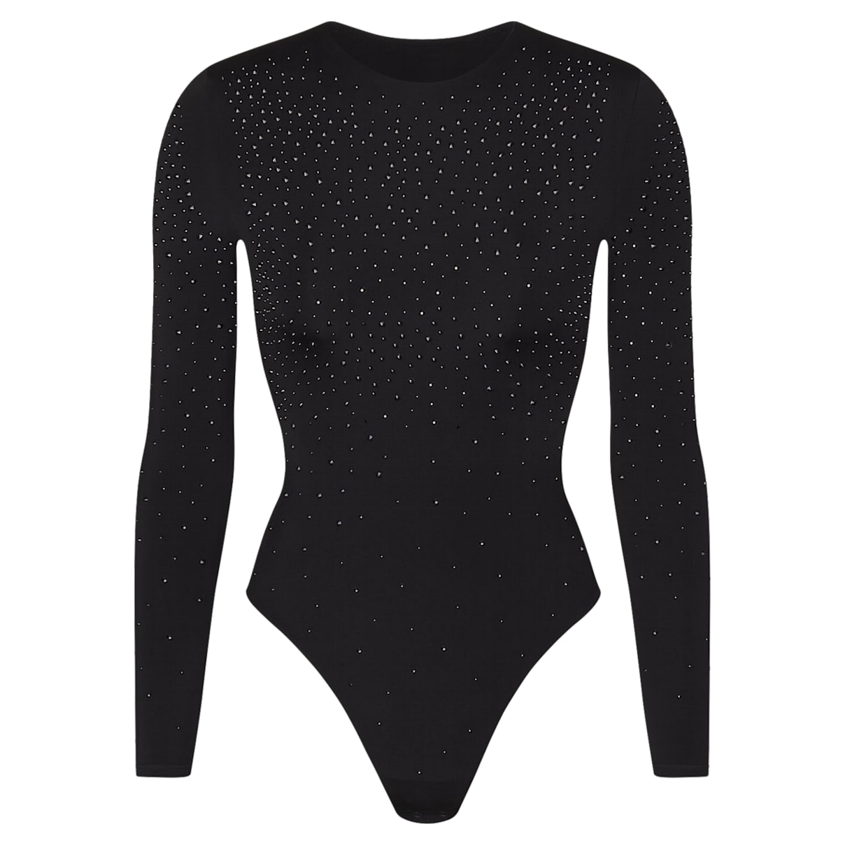 

Swarovski x SKIMS Jelly Sheer 롱 슬리브 크루 넥 바디슈트