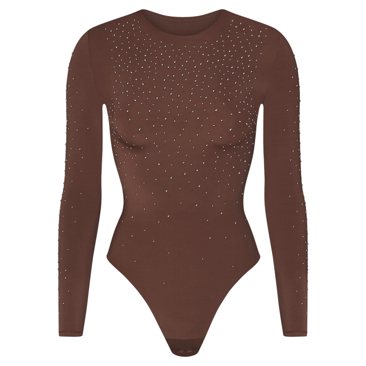 

Swarovski x SKIMS Langärmeliger Jelly Sheer Body mit Rundausschnitt