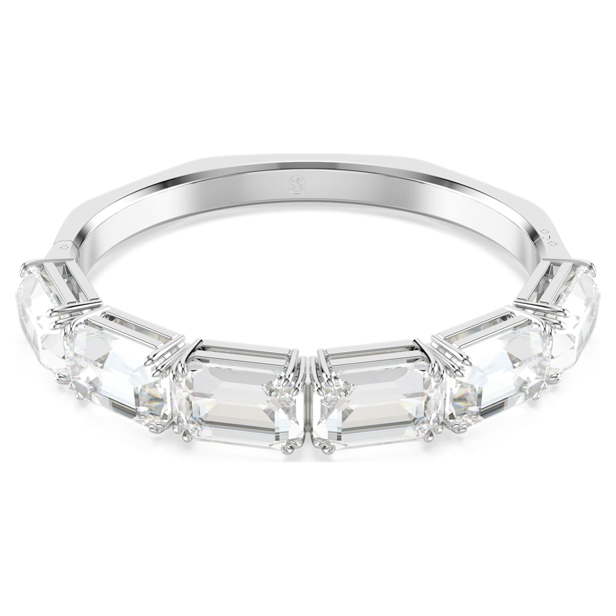 

Bransoletka typu bangle Millenia, Szlif ośmiokątny, Biała, Powłoka z rodu