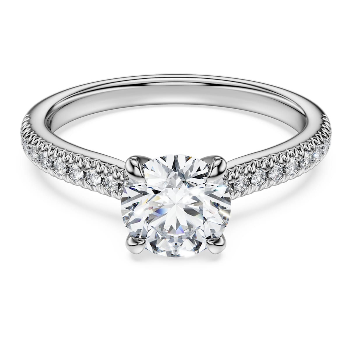 

Eternity solitaire ring, Lab-grown diamonds 1.2 ct tw, Round shape, 14K white gold