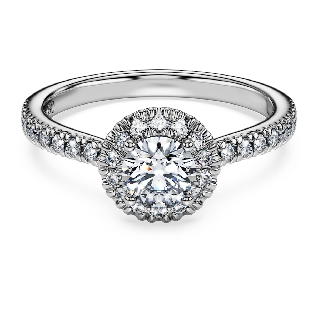 Shop Swarovski Eternity Halo Solitaire Ring In White