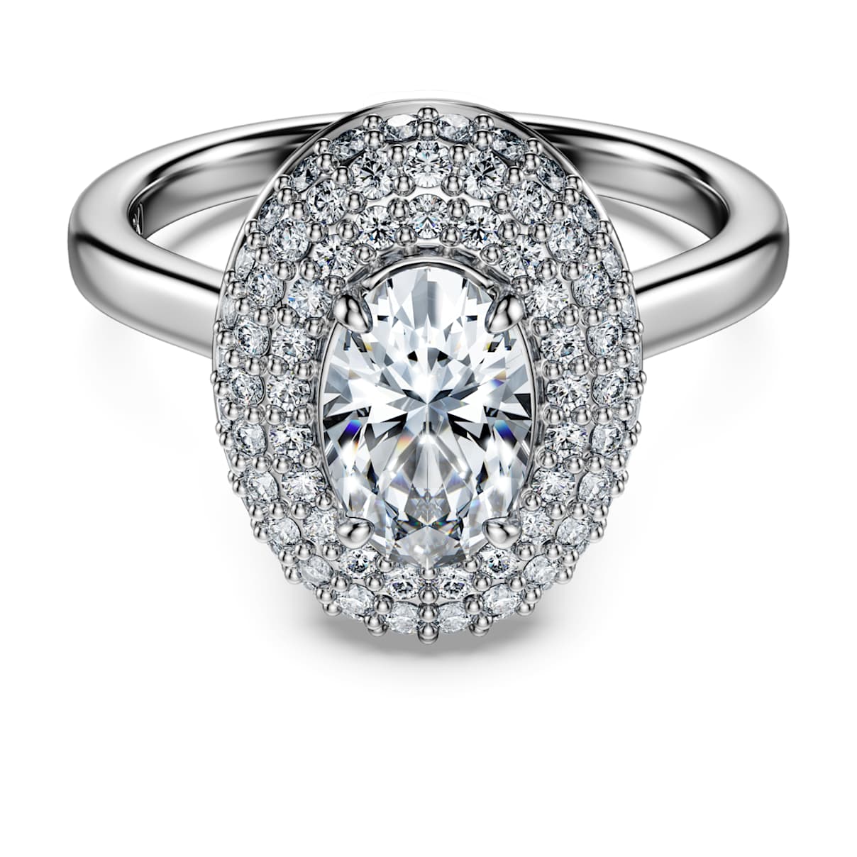 Shop Swarovski Eternity Halo Solitaire Ring In White