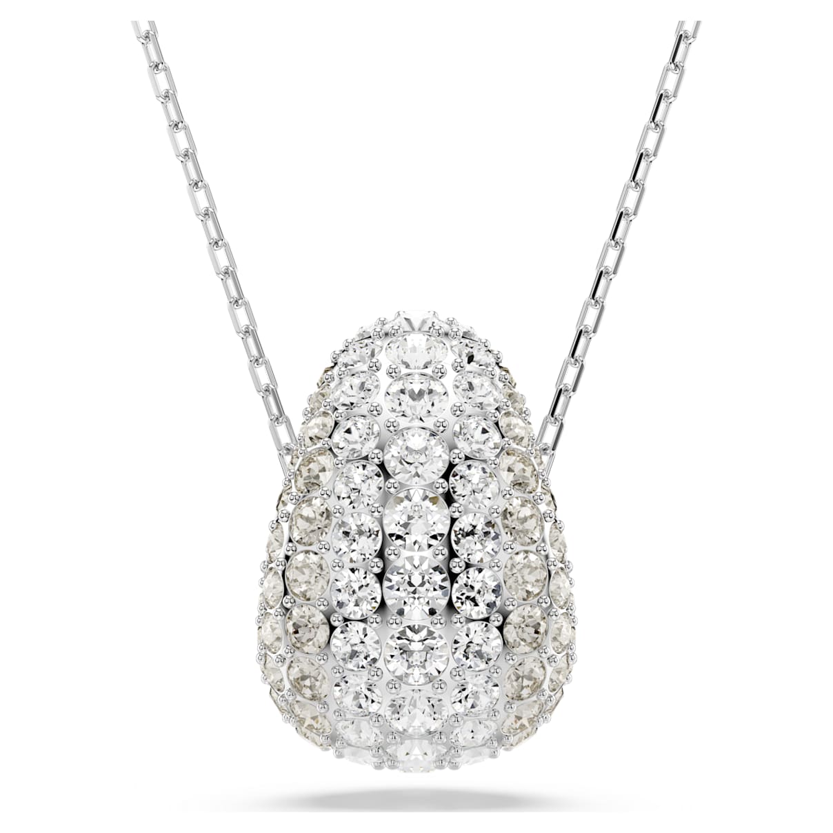 

Sublima pendant, Round cut, White, Rhodium plated