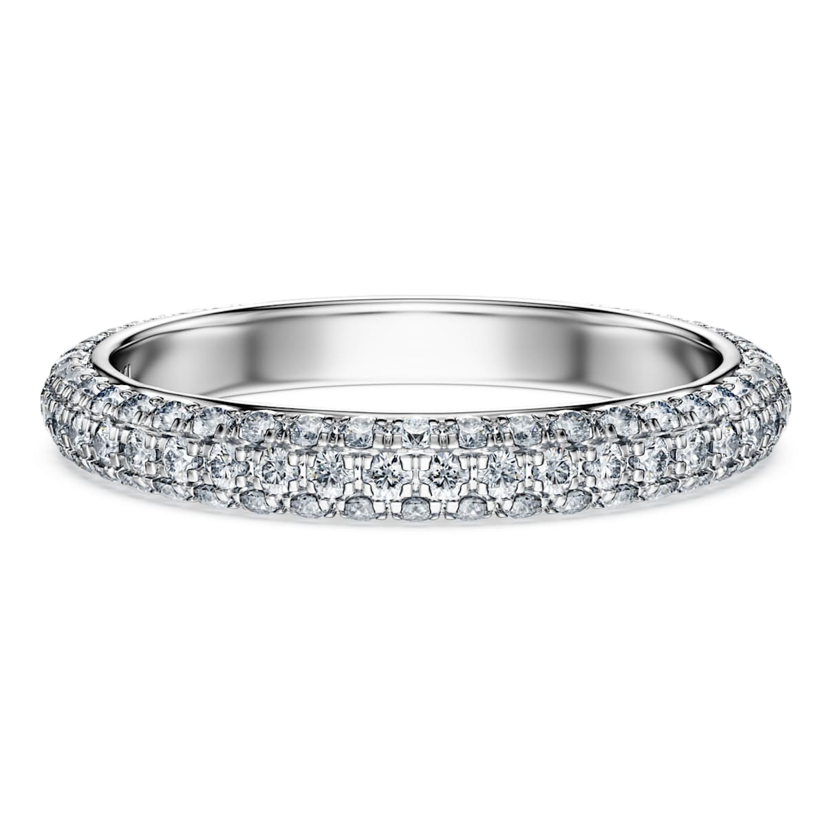 Anneau Eternity, Diamants de synthèse 0,75 ct tw, Forme ronde, Or blanc 18 carats