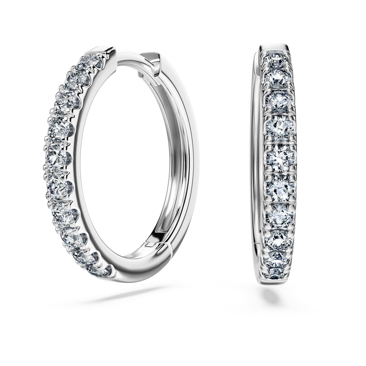 

Eternity Kreolen, Im Labor gezüchtete Diamanten 0,5 ct tw, Runde Form, Groß, 18K Weißgold