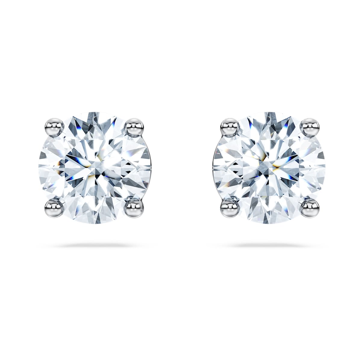 Eternity Solitär-Ohrstecker, Im Labor gezüchteter Diamanten 2 ct tw, Rundschliff, 18K Weißgold