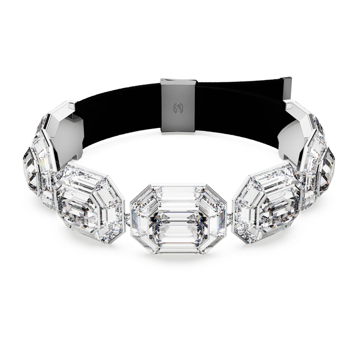 

Lucent choker, Octagon cut, White, Rhodium plated