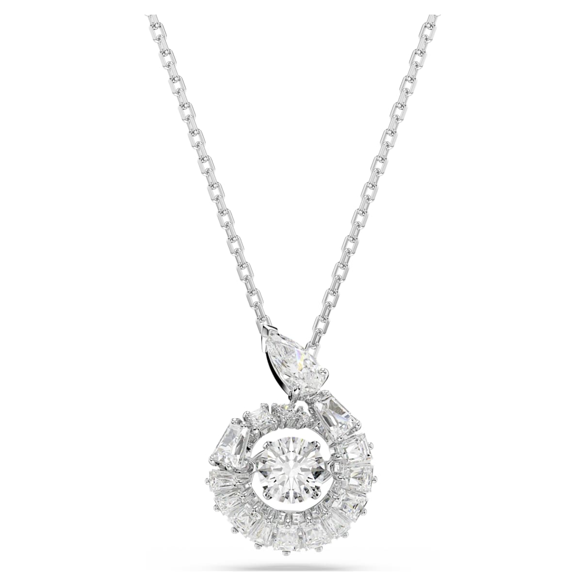 

Snake pendant, Mixed cuts, Year of the Snake, White, Rhodium plated