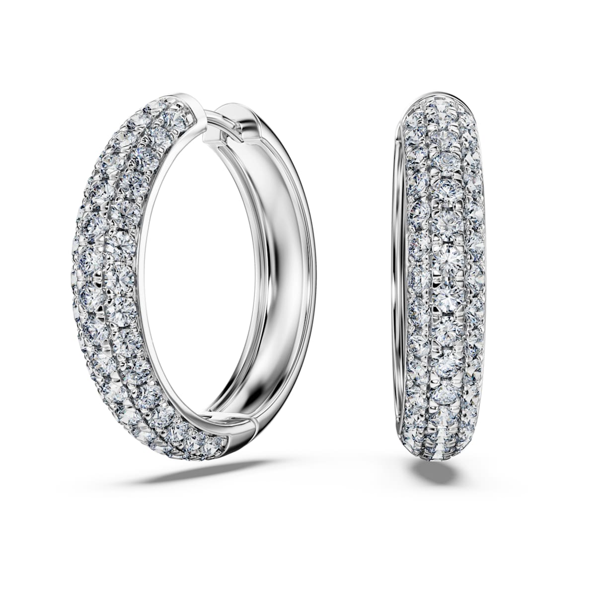 Shop Swarovski Eternity Hoop Earrings In White