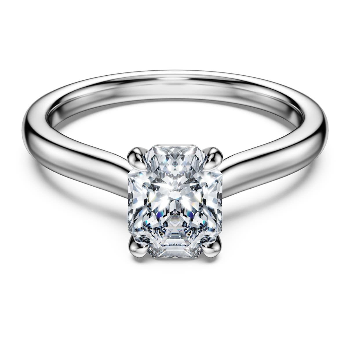 Eternity solitaire ring, Lab-grown diamonds 1.0 ct tw, Octagon shape, 14K white gold