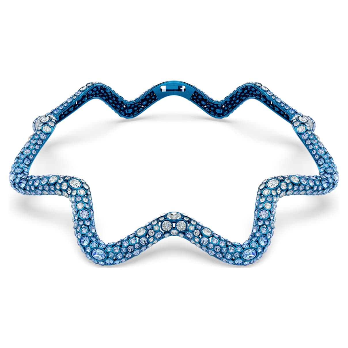 

Sublima choker, Mixed cuts, Blue, Blue finish