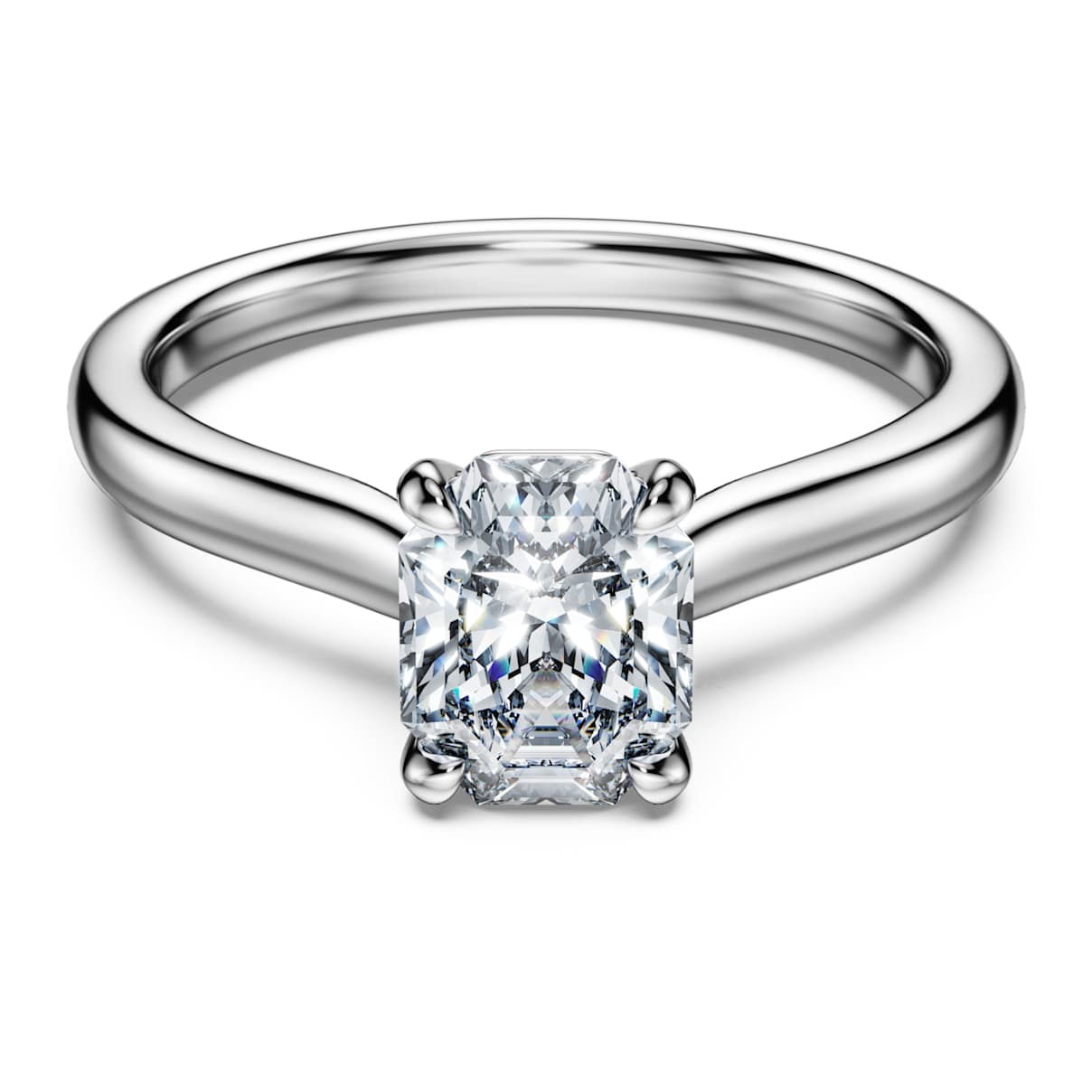 Eternity Solitärring, Im Labor gezüchtete Diamanten 1 ct tw, Achteckform, 18K Weißgold Unisex 52